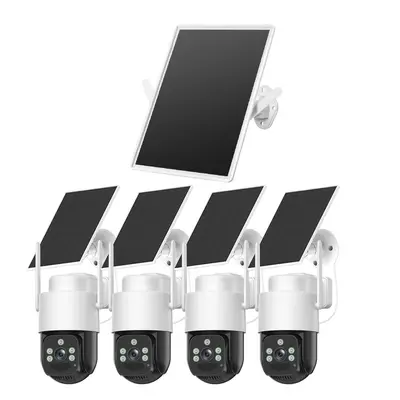 Solar-Powered Outdoor Security Camera, 4MP, Night Vision