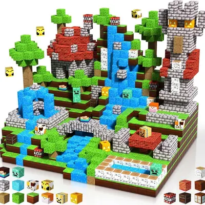 MC Magnetic Building Blocks Set, My World, DIY Assembly for Children - 2