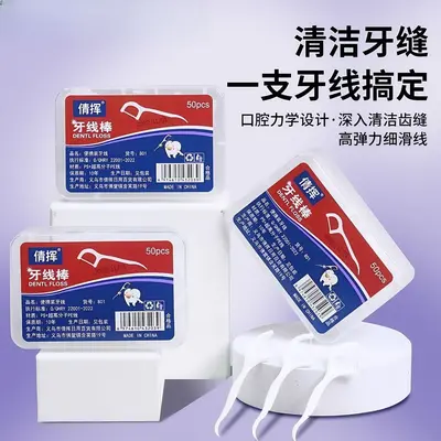 Disposable Polymer Dental Floss Picks with Case, Portable High-Tension