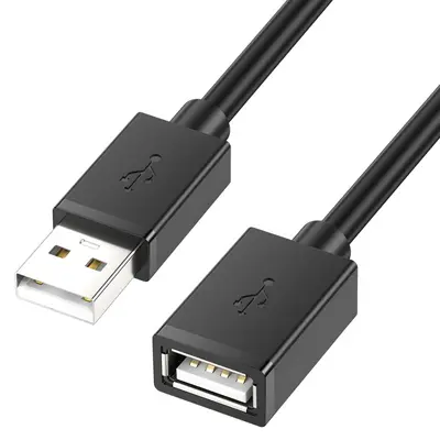 USB 2.0 uzatma kablosu, erkek-dişi, veri aktarımı için