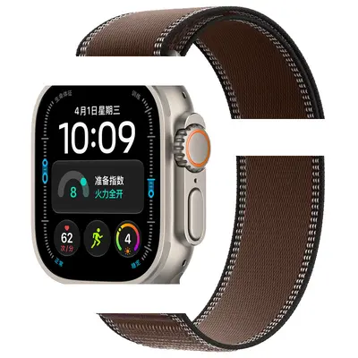 Apple Watch Nylon Woven Strap with Velcro, Compatible with Apple Watch 10 Ultra 2 - 10