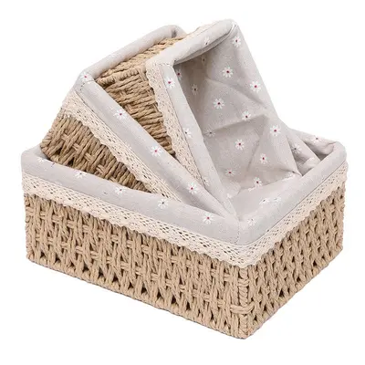 Rattan dokuma depolama sepeti salon masası - 8