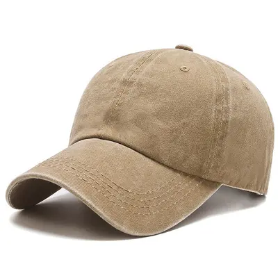 Washed Vintage Baseball Cap Custom Logo Corporate Team Building Advertising Cap Retro Soft Top Duck Bill Cap Custom