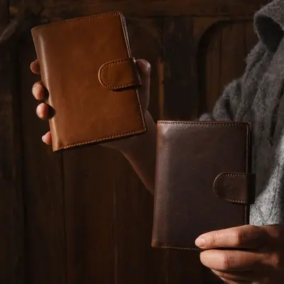 Vintage RFID-Blocking Cowhide Men's Short Wallet - 4