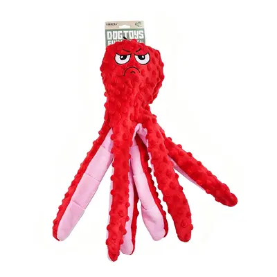 Large Octopus Dog Toy with Hidden Treat Compartment and Squeaker - 9