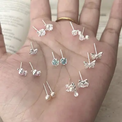 S925 Silber Ohrstecker für Damen mit Knorpeldesign - 1