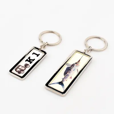 Metall-Schlüsselanhänger Rohling für Sublimation, Zinklegierung, beidseitig