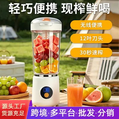 新款小型榨汁杯家用多功能电动榨汁机可碎冰水果料理机果汁杯跨境