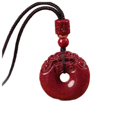 Cinnabar Pixiu pendant high-content crystal purple gold - 6