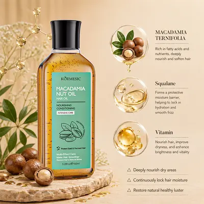 KORMESIC Bitkisel Argan Yağlı Saç Bakım Yağı Nemlendirici ve Hacim Veren - 6