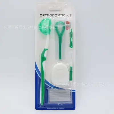 Orthodontic toothbrush set with dental floss and interdental brushes - 8