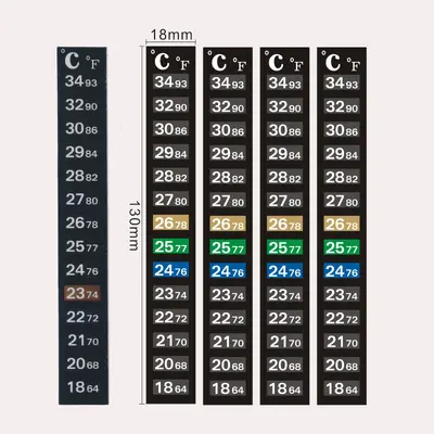 LCD Aquarium Thermometer, Fish Tank Temperature Label, Color-Changing - 7