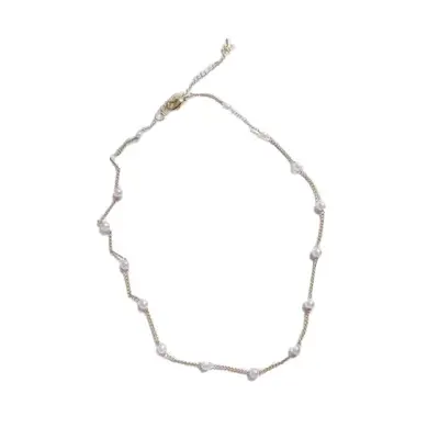 Amazon Cross-Border Neue Perlenkette Damen Dünne Kette Schlüsselbein Kette Französisch Retro Minimalistischer Schmuck Damen Großhandel