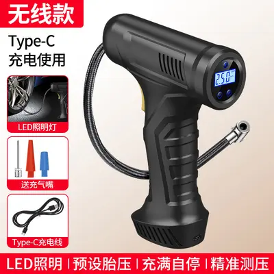 Car Wireless Portable Multifunctional Digital Display Emergency Power Bank Tire Pump Air Pump Inflatable Pump - 7