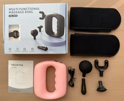 Rechargeable Fascia Gun with Yoga Ring, Silent Vibration Massager - 10