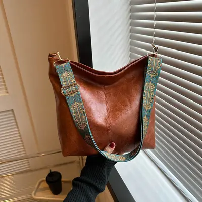 Women's PU Shoulder Crossbody Bag Large Capacity