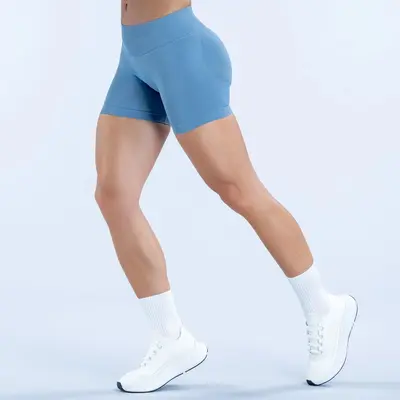 Amazon High Waist Butt Lifting Yoga Shorts Seamless Peach Butt Fitness Pants Sports Outerwear No Awkward Lines Yoga Pants - 11