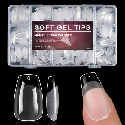 Short Ballet Almond Press-On Nails, Semi-Matte, No Filing Required - 7
