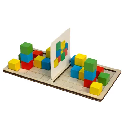 Two-Player 3D Building Block Educational Board Game for Children - 5