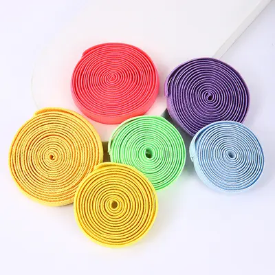 Renkli polyester silikon kaymaz elastik bant, 1 cm, ışıklı kol bandı - 5