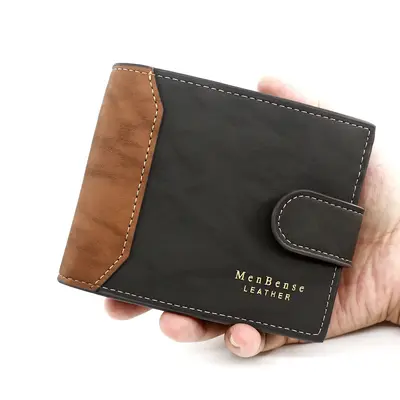 Men's Short TPU Wallet, Snap-Button Tri-Fold, Matte Finish - 6