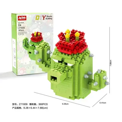 Plants vs. Zombies Bausteine-Set mit fleischfressender Pflanze und Zombie-Figur - 10