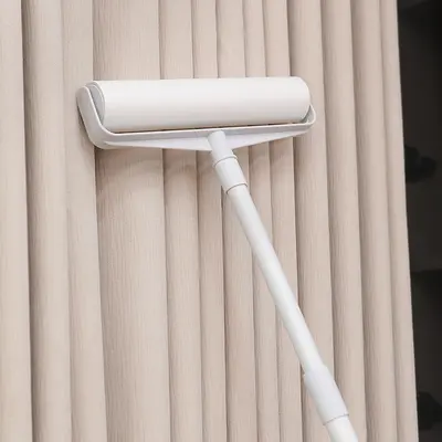 粘毛器滚筒长杆伸缩粘毛刷衣物滚刷粘毛器可撕纸拖把除尘滚筒