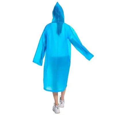 Adult Disposable Raincoat, Long Style, Transparent EVA, Unisex - 12