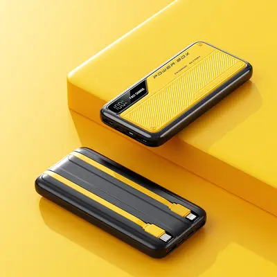 Wholesale Powerbank 20000mAh Ultra-Schnellladung tragbar mit integriertem Kabel Mobile Power Geschenkdruck Logo - 6
