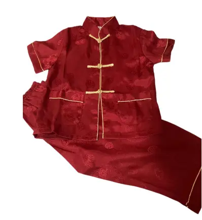 Rot-Herren-Tang-Anzug, Kurzarm-Sommerkleidung - 7