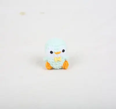 Handmade Knitted Little Penguin Keychain, Crocheted Wool Pendant - 11