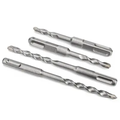 Extended Electric Hammer Drill Bit for Concrete, Round and Square Shank