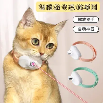 Lazer akıllı kedi oyun tasması ve kedi oltası - 4