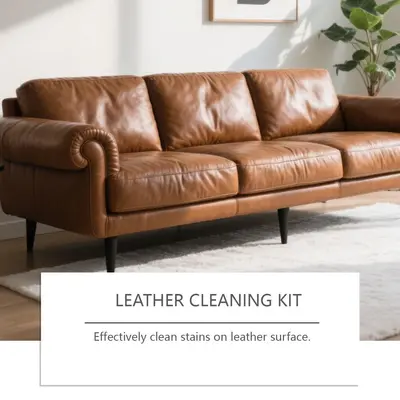 HOMONTH Leather Cleaning and Care Kit with Nourishing and Shine Restoring Agent