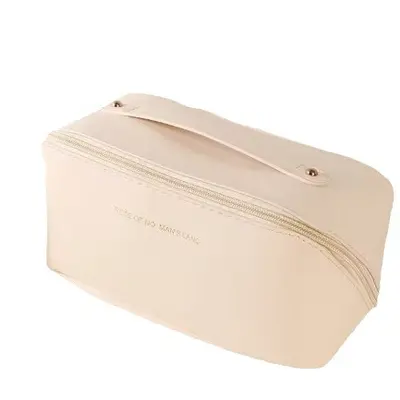 PU Leather Cosmetic Bag, Large Capacity, Waterproof Travel Bag - 6