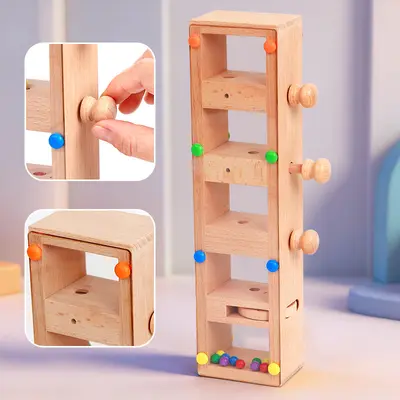 Baby-Intelligenzspiel mit Schiebe-Dreh-Knöpfe Frühförderungsspielzeug