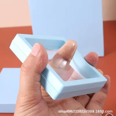 Transparente PE-Kunststofffolie Display-Box Schwebende Verpackungsbox Schmuck-Ringbox Armband-Box Kleine Waren Geschenk-Anhängerkästchen - 13