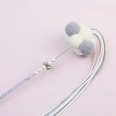 Durable Chew-Resistant Feather Cat Teaser Wand with Sound Bell - 10