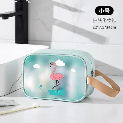 Large capacity makeup bag with dry wet separation - 8