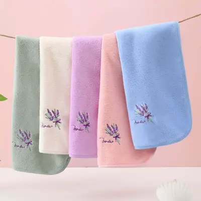 Mercan polar havlu seti nakışlı hızlı kuruyan
