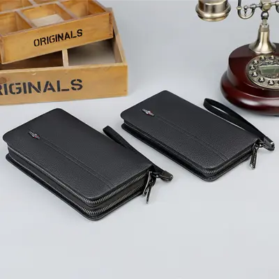 Leidebaoluo Men's Clutch Bag, Multifunctional Long Business Wallet with Card Slots - 3