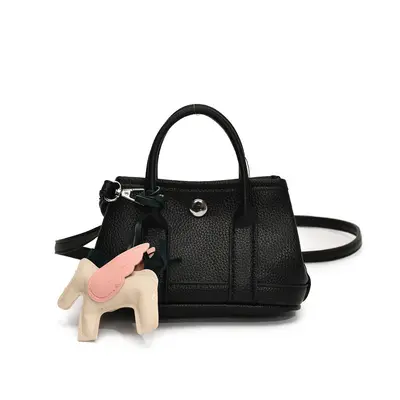 Women's Solid Color Handbag with Crossbody Strap and Phone Cosmetic Bag - 8