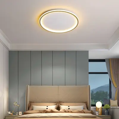 Minimalist Yuvarlak Yatak Odası Tavan Lambası, Modern Ultra İnce LED