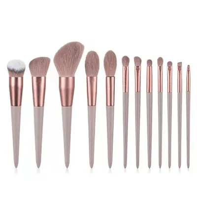 13-Piece Makeup Brush Set, Milk Tea Color