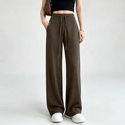 Women's Yoga Wide-Leg Pants, Drapey Loose Fit - 9