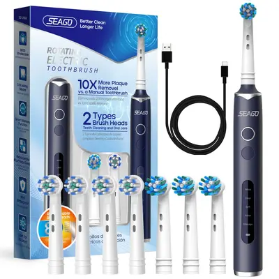Saijia Rotating Rechargeable Electric Toothbrush, 2026 Model, for Adults - 8
