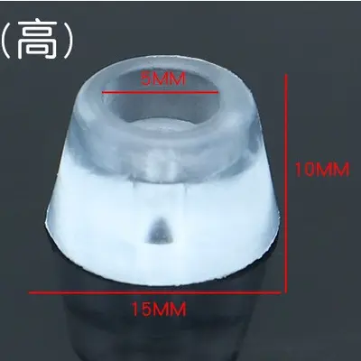 Halbrunde Kunststoff-Antirutsch-Möbelgleiter, transparentes PVC - 11