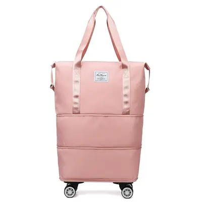 Cross-border wholesale universal wheeled travel suitcase, large capacity luggage bag attachable to wheeled suitcase for students going out and starting school