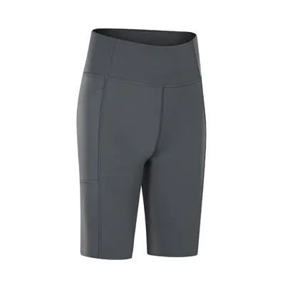High Waist Yoga Shorts with Side Pocket, Butt-Lifting, DK068 - 8