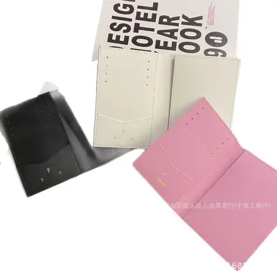 PU leather passport holder, multicolor, embossed - 5